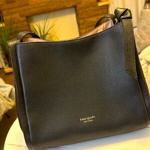 Kate Spade Black Knott Leather Shoulder Bag
